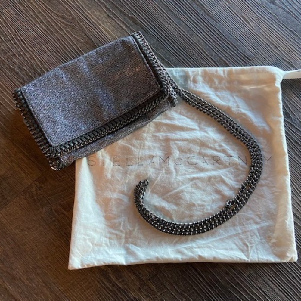 STELLA MCCARTNEY GLITTER FALABELLA CROSSBODY BAG